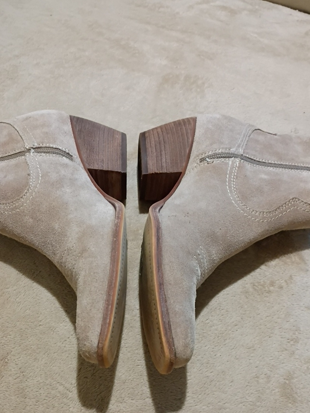Dolce Vita Taupe Suede Ankle Bootie - Picture 6 of 10
